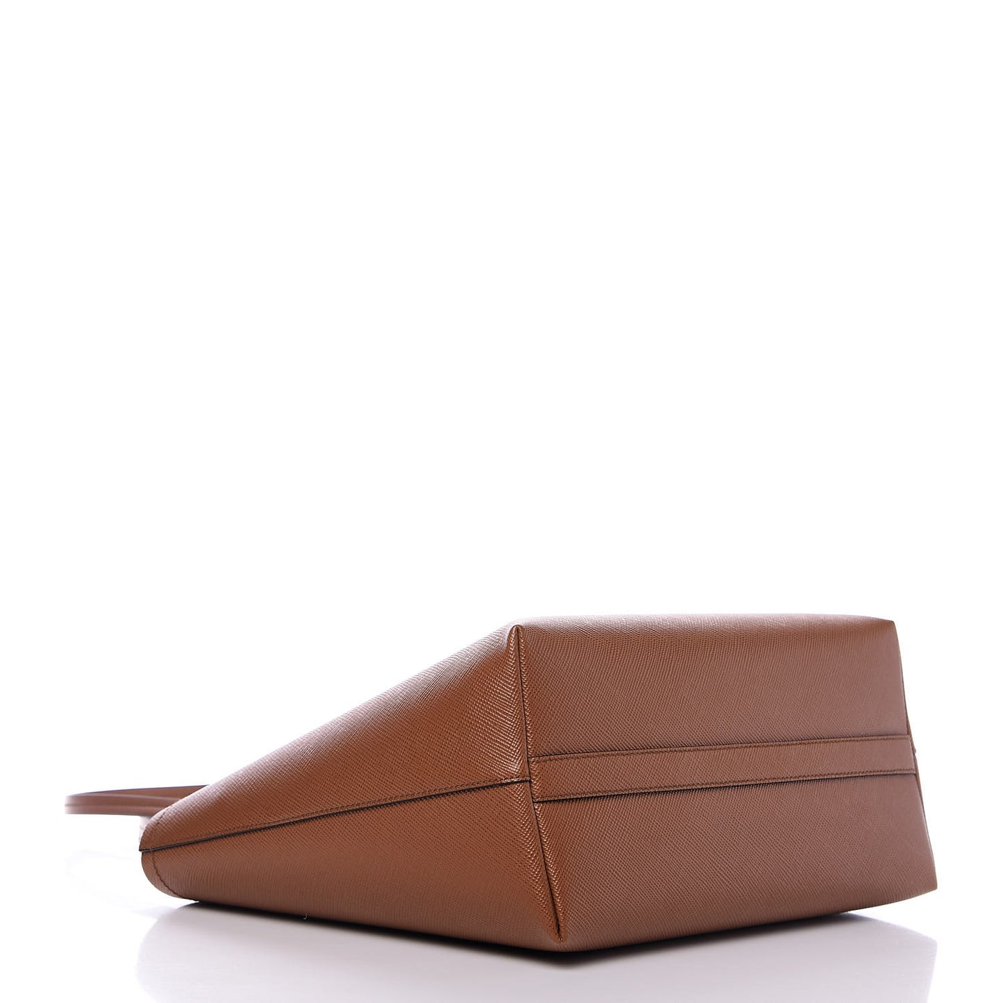 Saffiano Cuir Shopping Tote Cognac Black