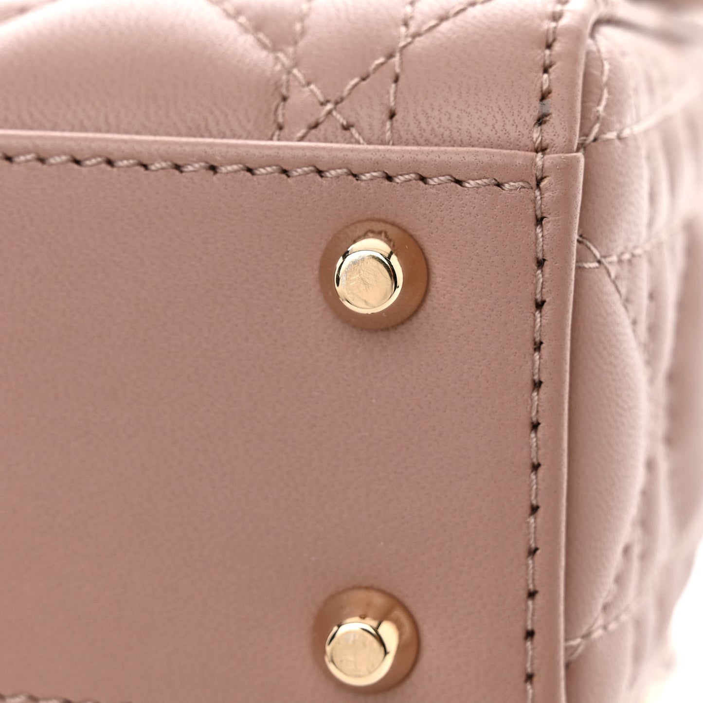 Lambskin Cannage Mini Lady Dior Blush