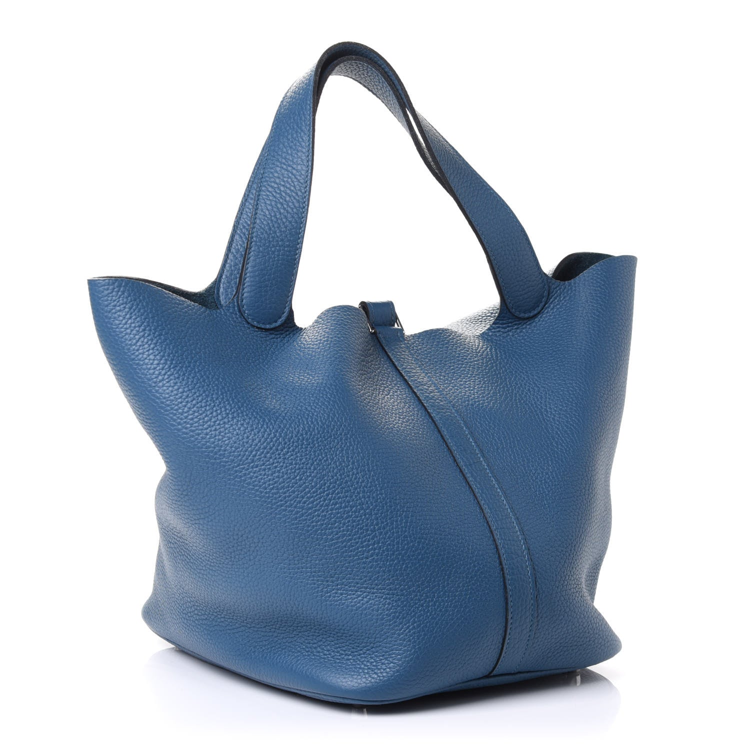 Hermes Taurillon Clemence Picotin Lock 26 GM Bleu Thalassa 2 of 4
