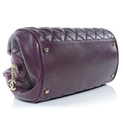 Chanel Distressed Lambskin Lady Braid Bowler Purple 4 of 9