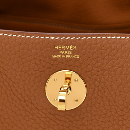 Hermes Taurillon Clemence Lindy 26 Gold 6 of 11