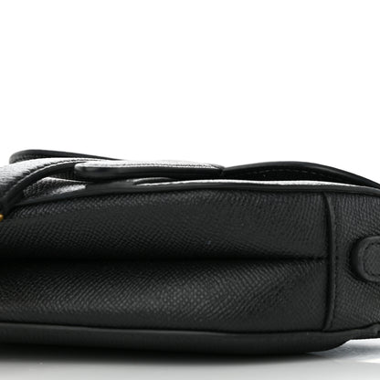 Christian Dior Grained Calfskin Mini Saddle Bag Black 10 of 13