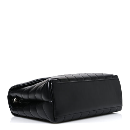Saint Laurent Calfskin Y Quilted Monogram Small Loulou Chain Satchel Black Black 4 of 10