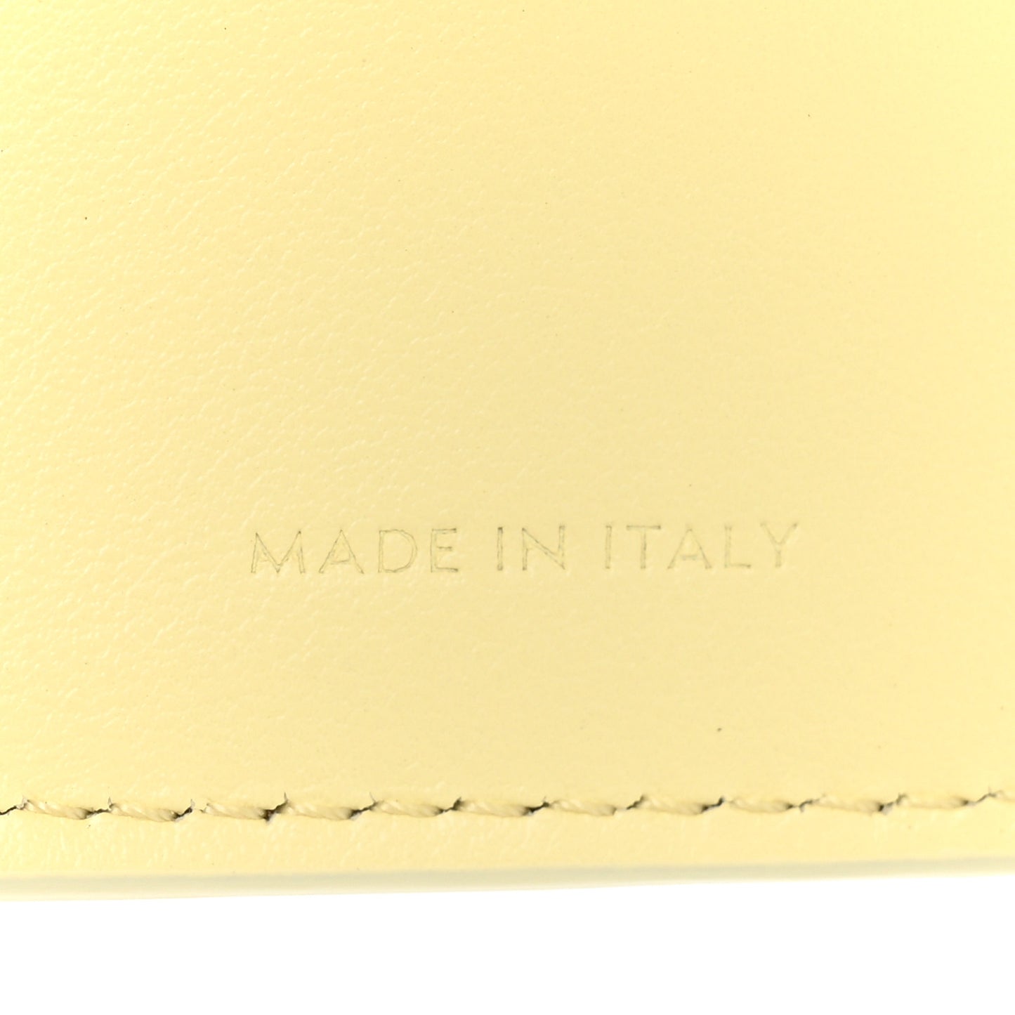 Shiny Smooth Calfksin Triomphe Compact Wallet Soft Yellow