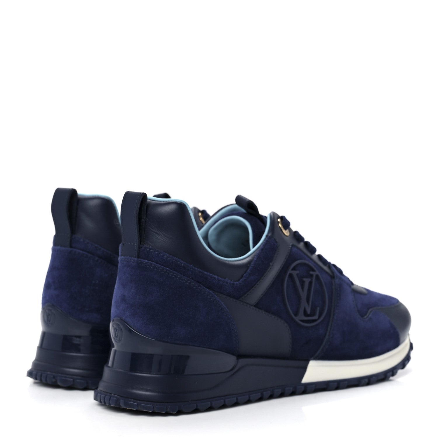 Louis Vuitton Suede Run Away Sneakers 37 Blue 4 of 8