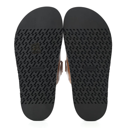 Hermes Calfskin Womens Chypre Sandals 38 Gold 5 of 8