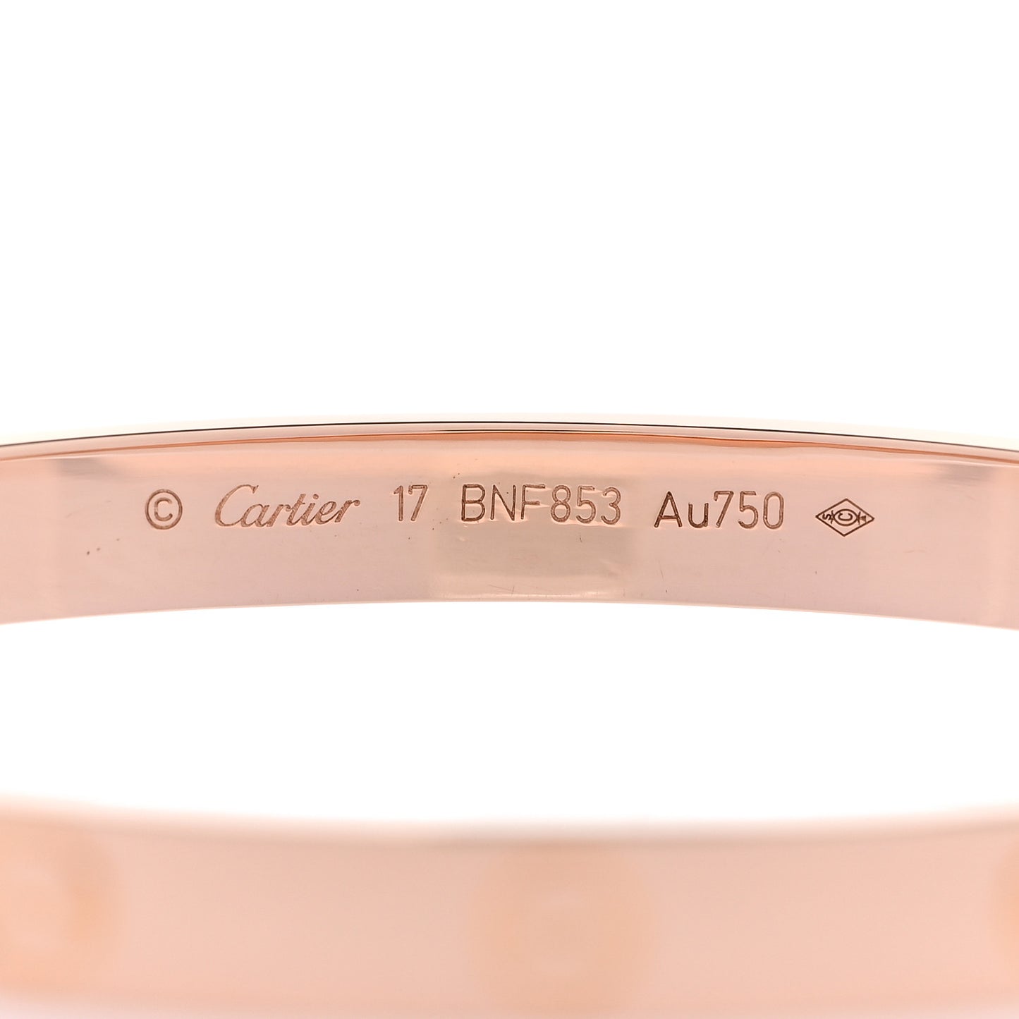 18K Pink Gold LOVE Bracelet 17
