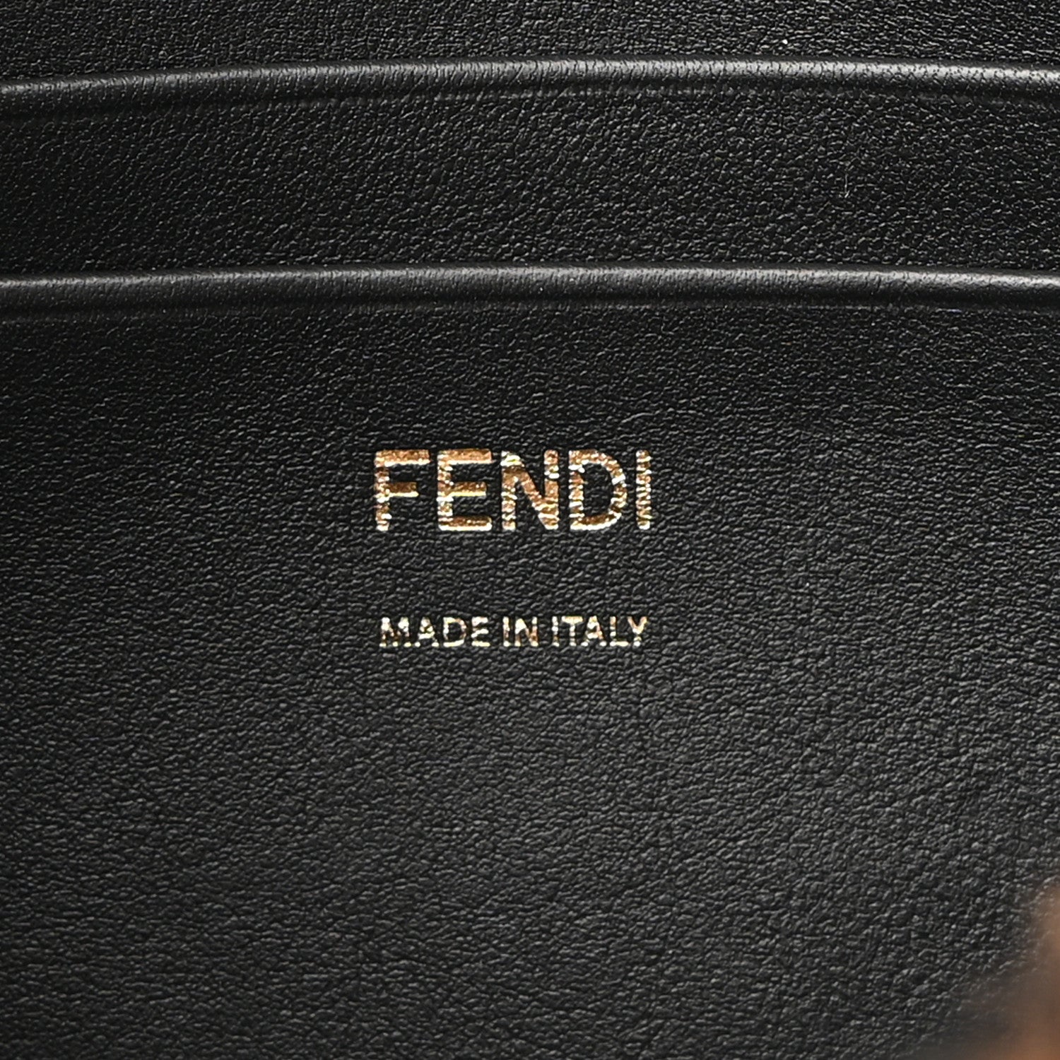 Fendi Shearling Vitello Dolce Macro FF 1974 Mini Baguette Tobacco Black 6 of 10