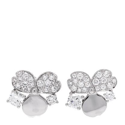 Tiffany Platinum Diamond Paper Flowers Cluster Earrings 1 of 5