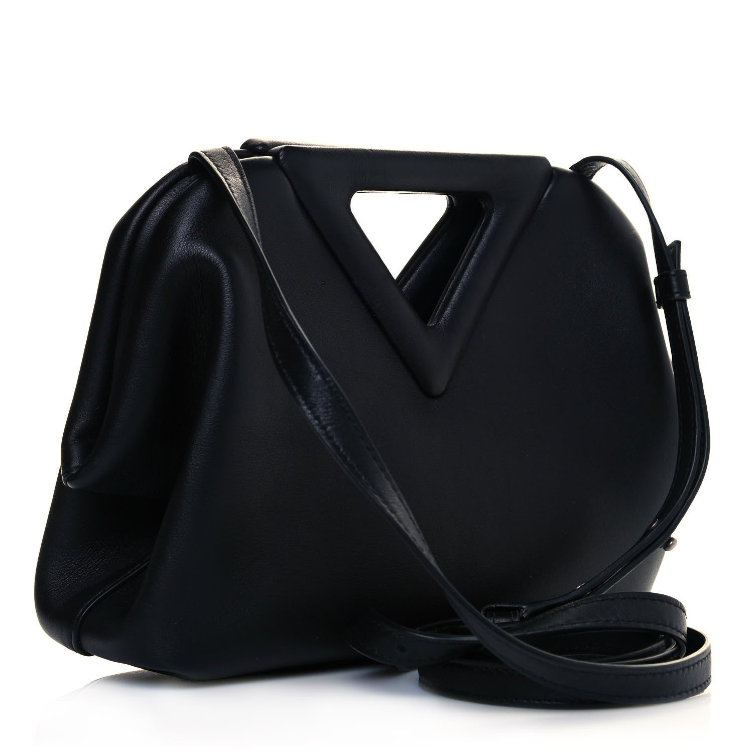 Bottega Veneta Calfskin Small The Point Triangle Bag Black 2 of 10