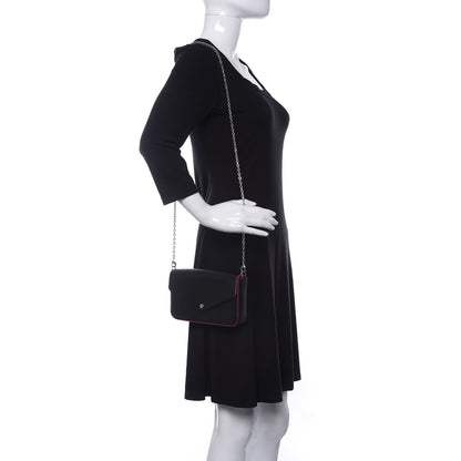 Louis Vuitton Epi Pochette Felicie Black Hot Pink 2 of 11