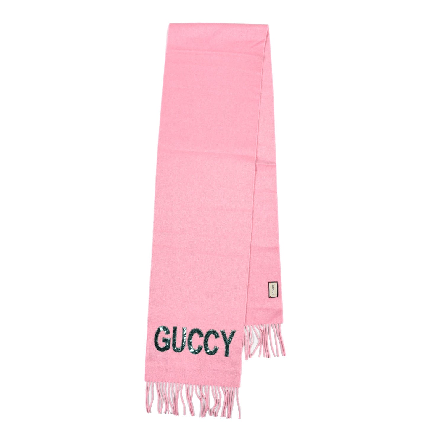 Gucci Silk Cashmere Sequins Woven Guccy Scarf Roseate 2 of 4