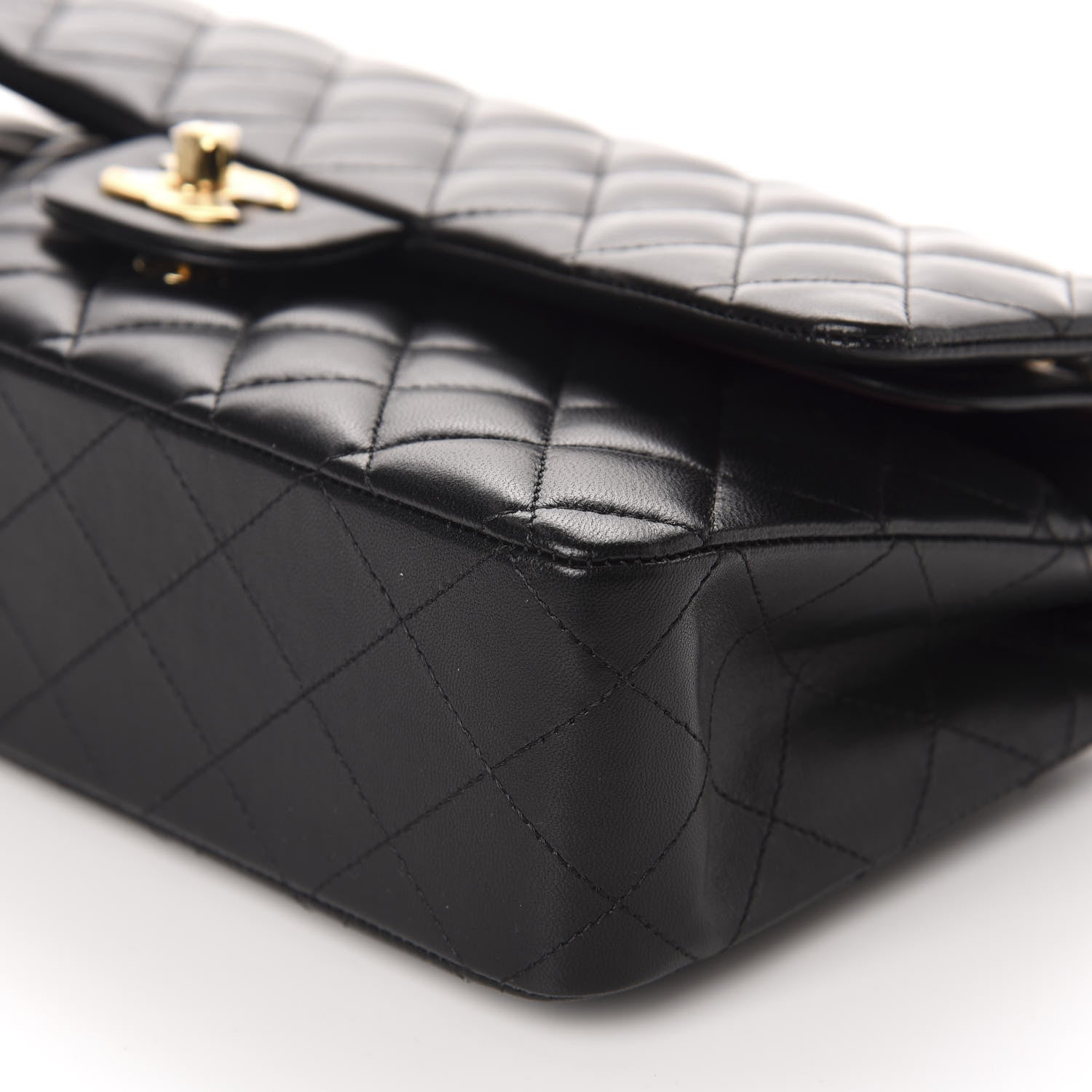 Chanel Lambskin Quilted Medium Double Flap Black 7 of 11