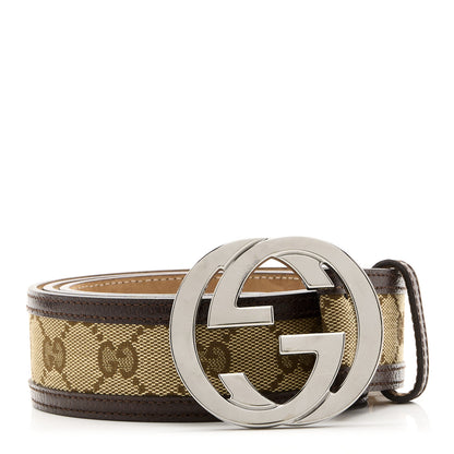 Gucci Monogram Interlocking G Belt 90 36 Dark Brown 1 of 6
