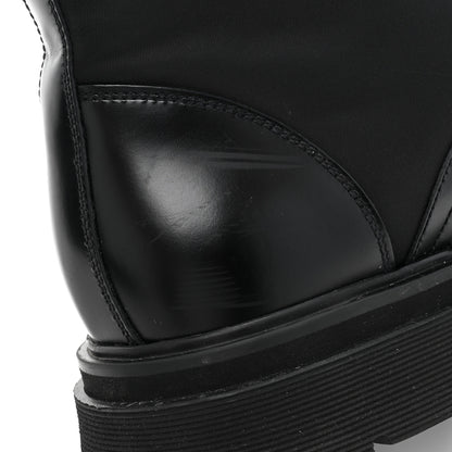 Prada Spazzolato Rois Re-Nylon Metal Triangle Logo Mens 40mm Combat Boots 9.5 Black 13 of 13