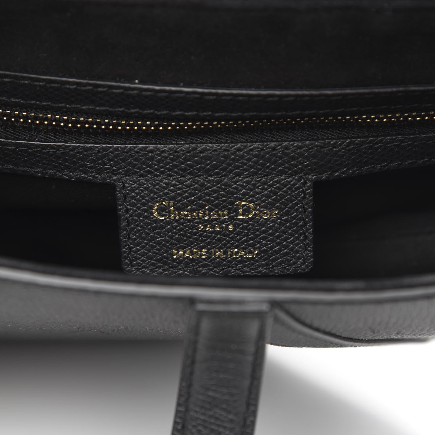 Christian Dior Grained Calfskin Saddle Bag Black 6 of 9