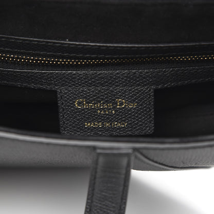 Christian Dior Grained Calfskin Saddle Bag Black 6 of 9