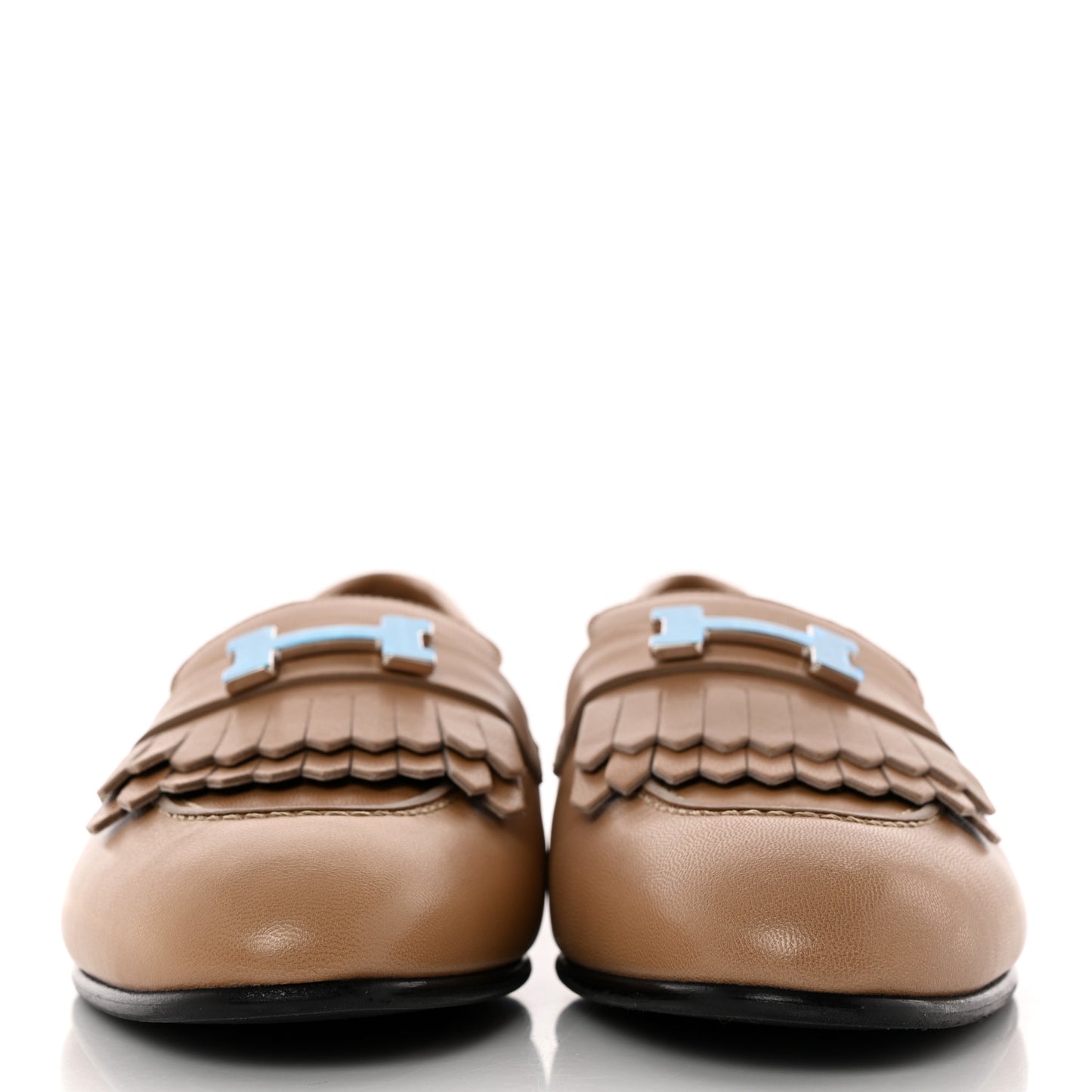Goatskin Womens Royal Loafers 38 Beige Argile