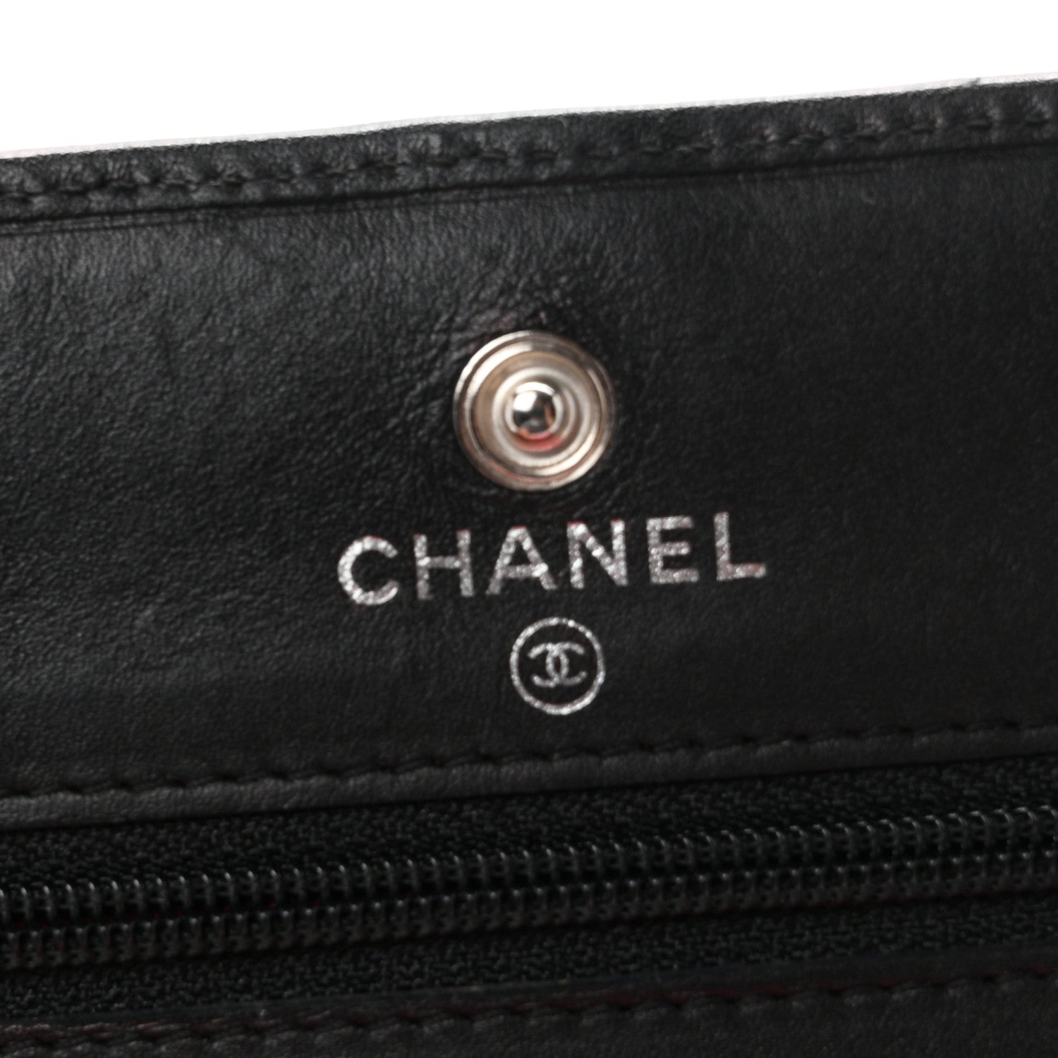 Chanel Calfskin Quilted Cambon Wallet on Chain WOC Black 6 of 12