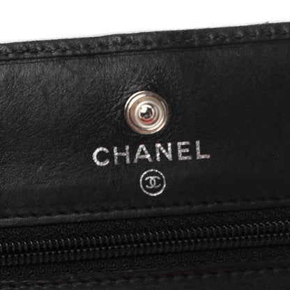 Chanel Calfskin Quilted Cambon Wallet on Chain WOC Black 6 of 12
