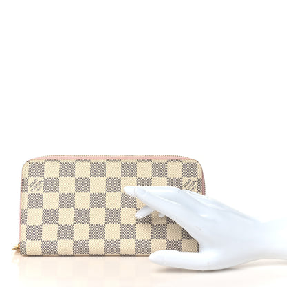 Louis Vuitton Damier Azur Zippy Wallet Rose Ballerine 2 of 7