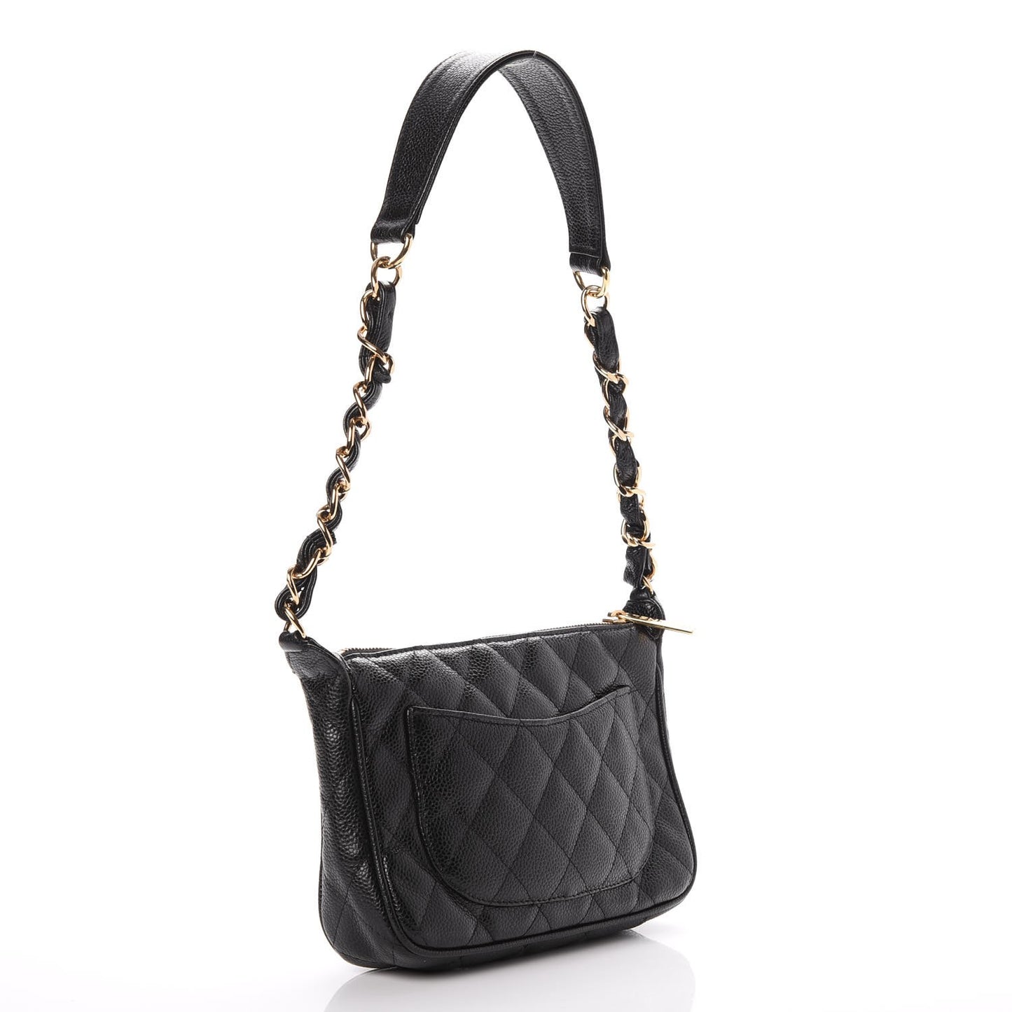 Caviar Quilted Pochette Black