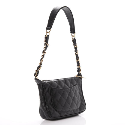 Chanel Caviar Quilted Pochette Black 3 of 7