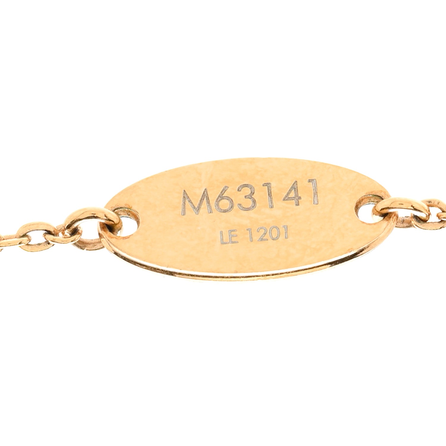 Louis Vuitton Nanogram Name Tag Necklace Gold Silver 6 of 9