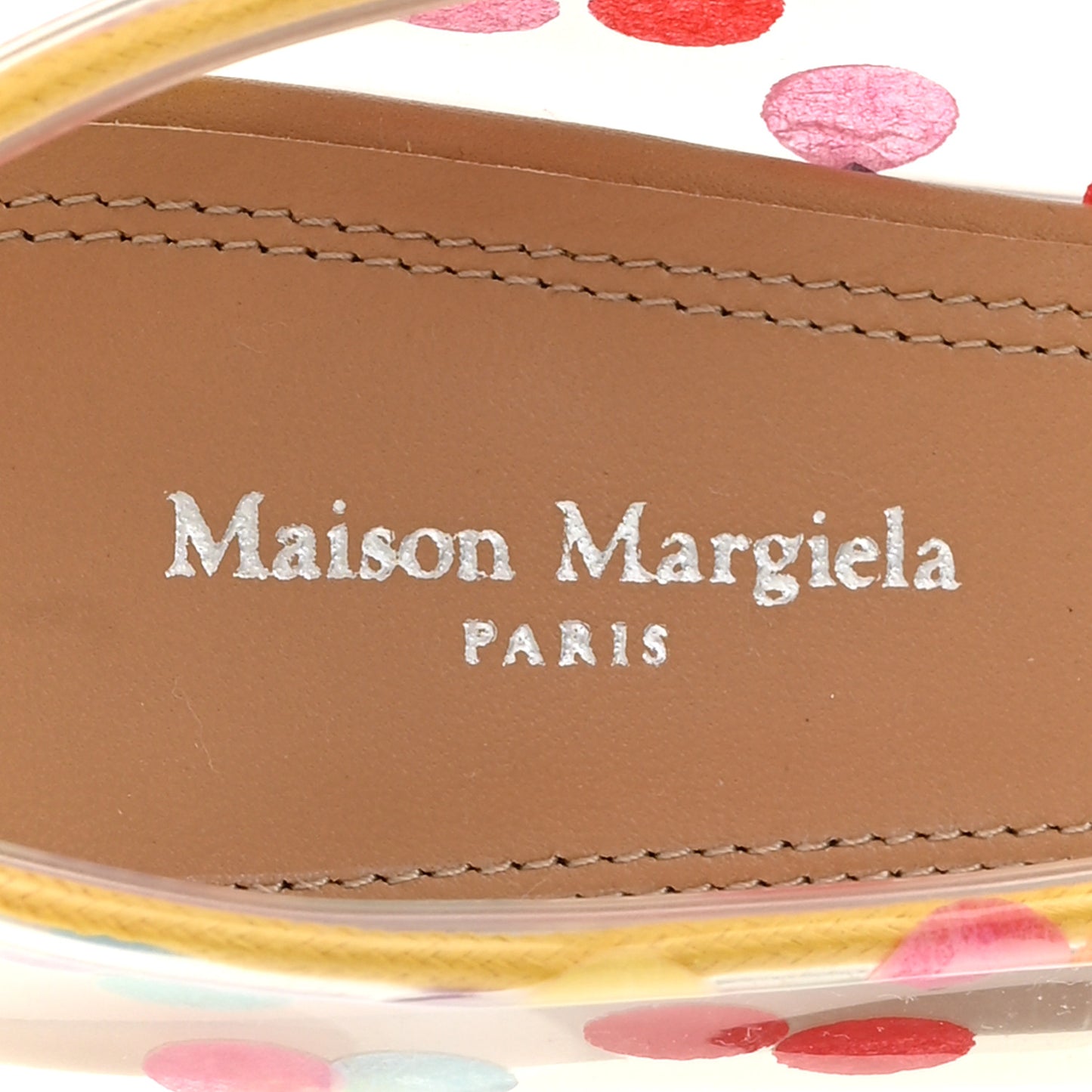 PVC Confetti Printed Tabi Ballerina Flats 37 Multicolor