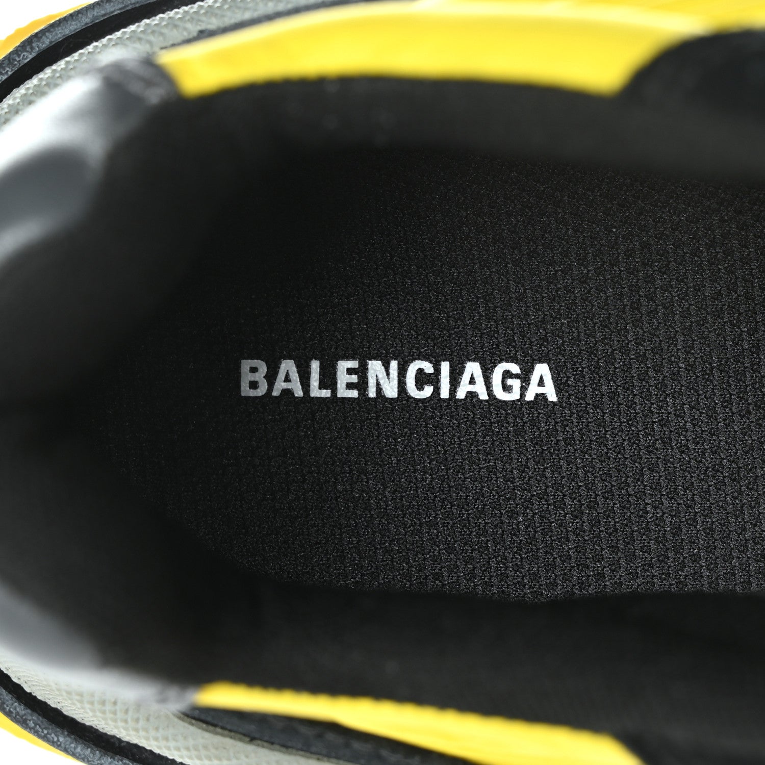 Balenciaga Nylon Suede Mens Triple S 2.0 Sneakers 42 Black Jaune Gris 7 of 7