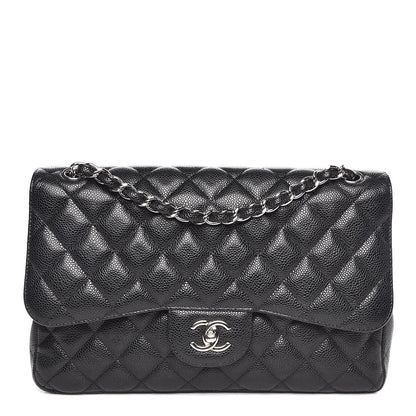 Chanel Caviar Quilted Jumbo Double Flap Black 1 of 14