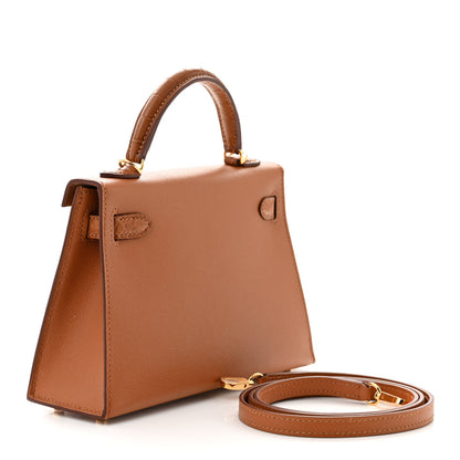 Hermes Madame Calfskin Matte Alligator Mini Kelly Sellier Touch 20 Gold 3 of 10