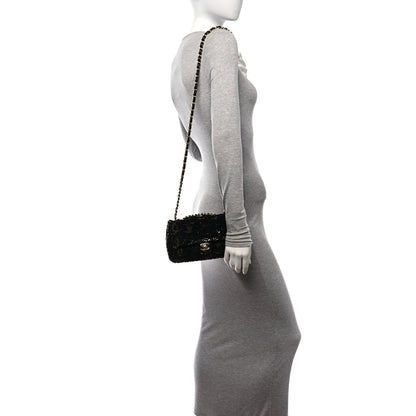 Chanel Sequin CC Small Single Flap Black Multicolor 2 of 10