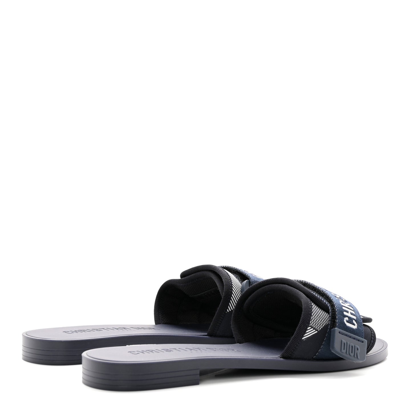 Technical Stretch Fabric Camouflage Dio(r)evolution Slide Sandals 39 Deep Blue