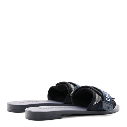 Christian Dior Technical Stretch Fabric Camouflage Dio(r)evolution Slide Sandals 39 Deep Blue 4 of 10