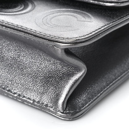 Chanel Metallic Calfskin Cocallover Square Flap Grey 9 of 9
