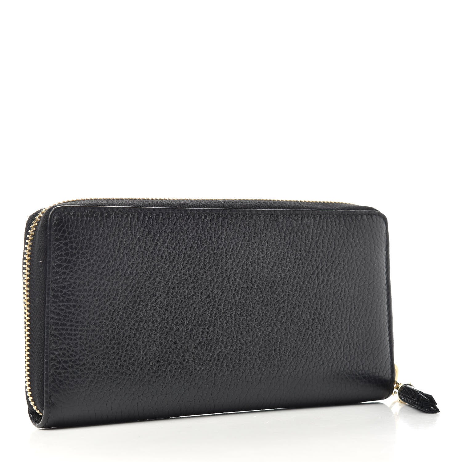 Gucci Pebbled Calfskin Soho Zip Around Wallet Black 3 of 7