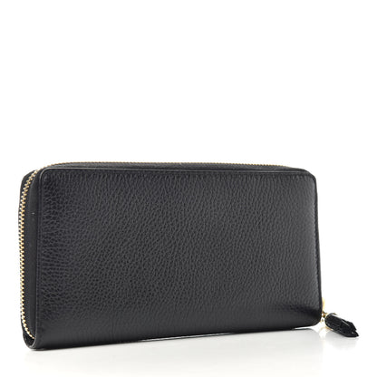 Gucci Pebbled Calfskin Soho Zip Around Wallet Black 3 of 7