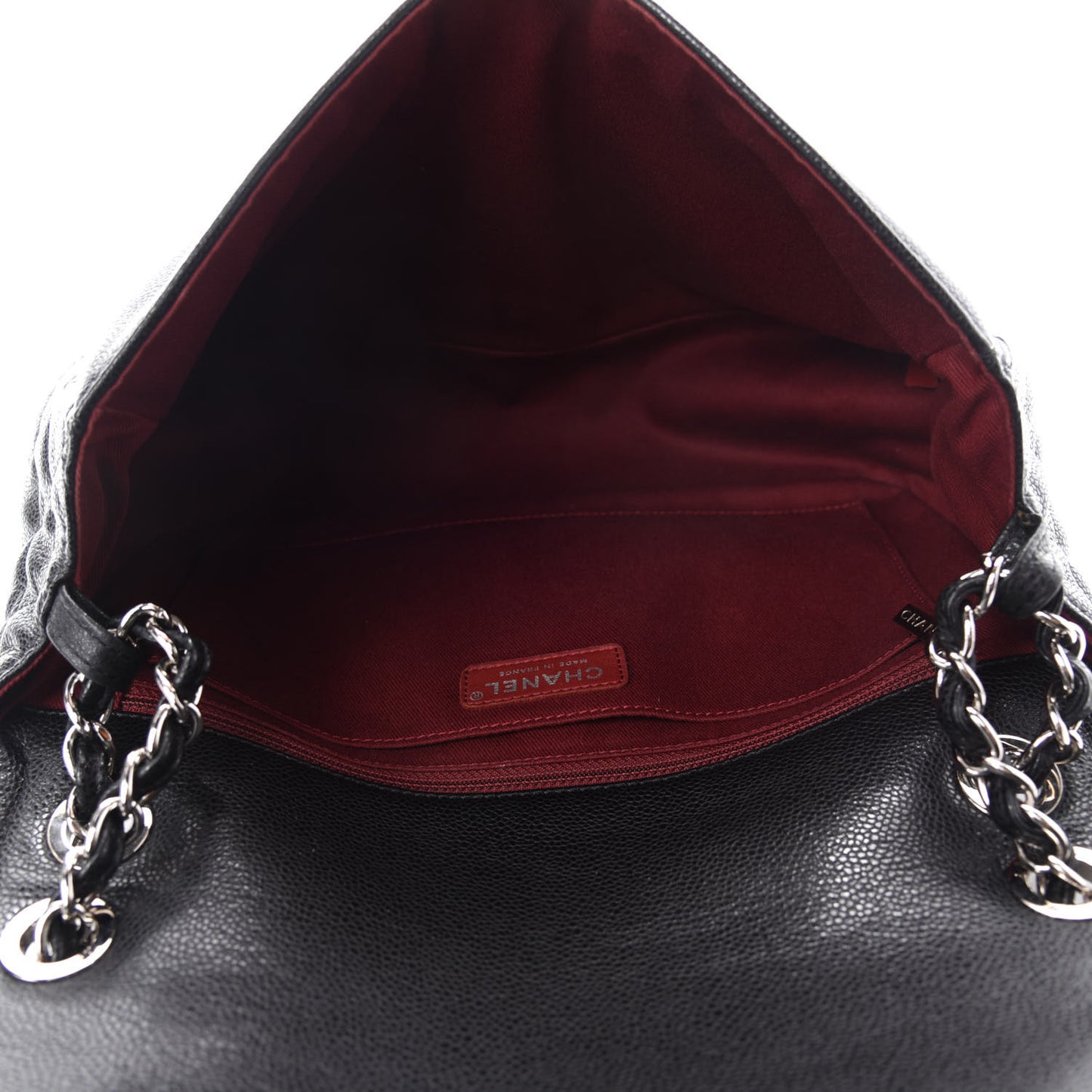 Caviar Large Timeless CC Flap Black