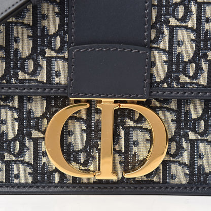 Christian Dior Oblique 30 Montaigne Flap Bag Blue 10 of 11