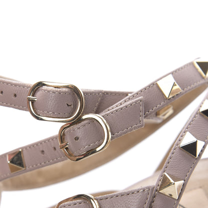 Valentino Garavani Calfskin Nappa Rockstud Ankle Strap 65mm Pumps 41.5 Alpaca Poudre 10 of 16