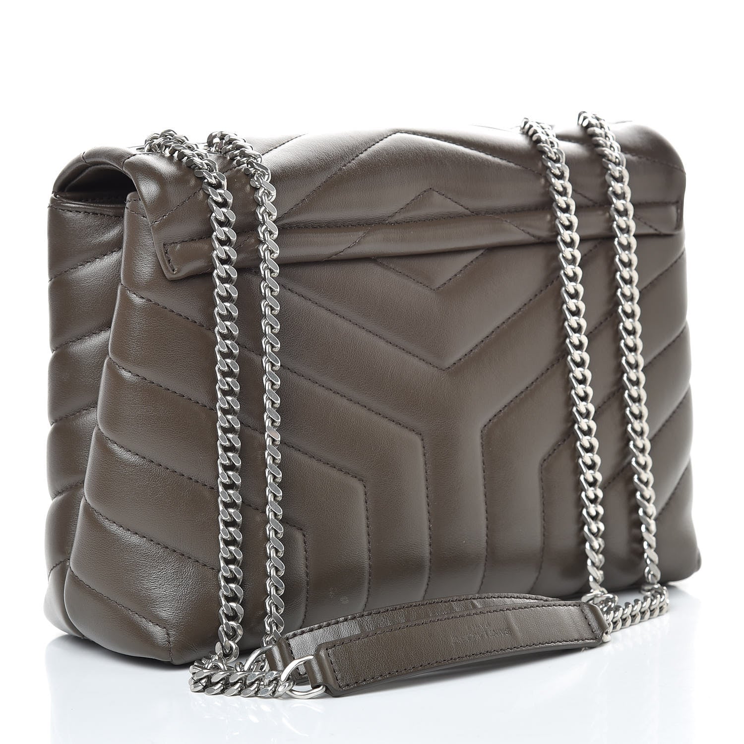 Saint Laurent Calfskin Y Quilted Monogram Small Loulou Chain Satchel Faggio 3 of 11