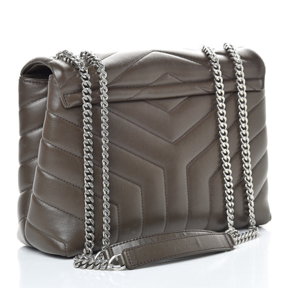 Saint Laurent Calfskin Y Quilted Monogram Small Loulou Chain Satchel Faggio 3 of 11