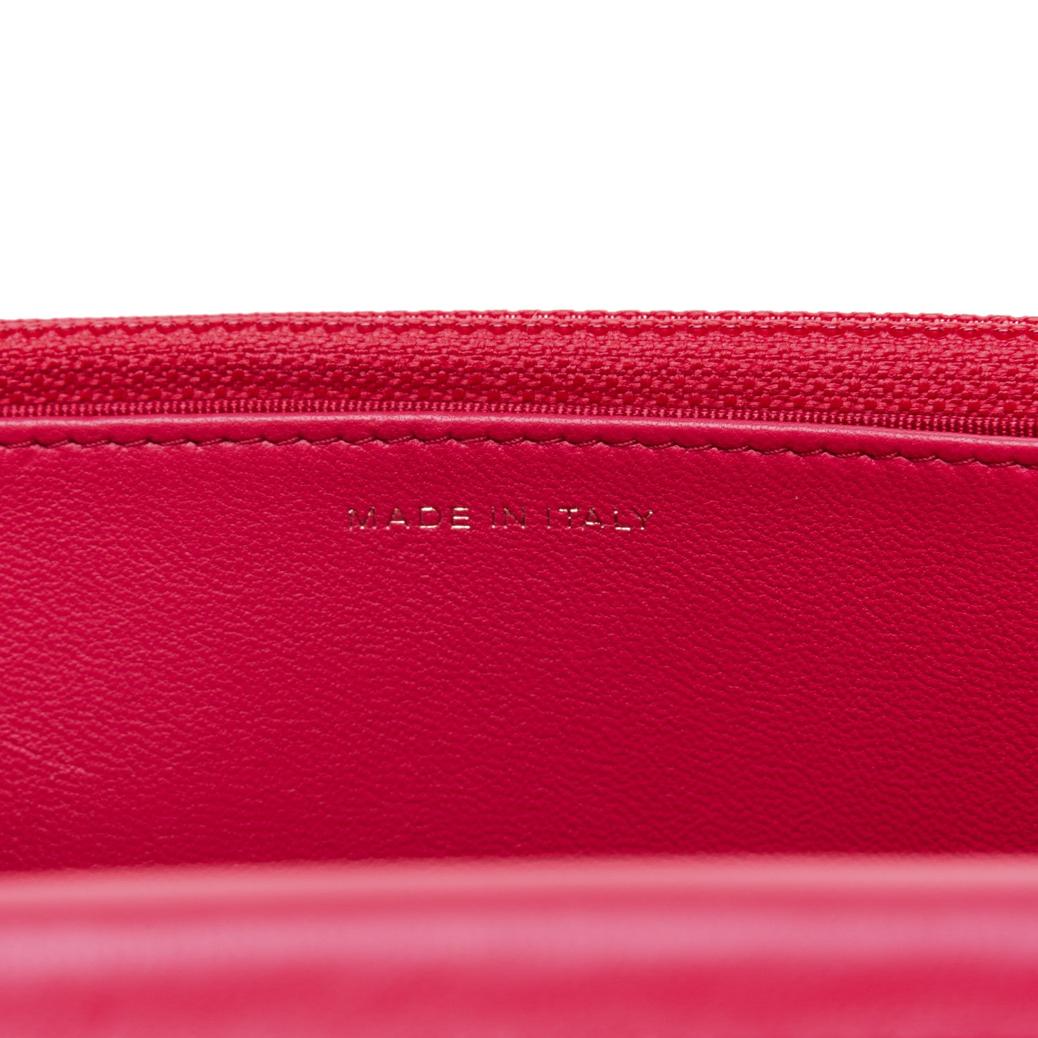 Chanel Lambskin Quilted Wallet On Chain WOC Light Red 10 of 20