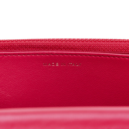 Chanel Lambskin Quilted Wallet On Chain WOC Light Red 10 of 20
