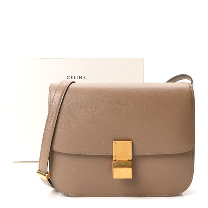 Celine Liege Calfskin Medium Classic Box Flap Bag Taupe 11 of 11