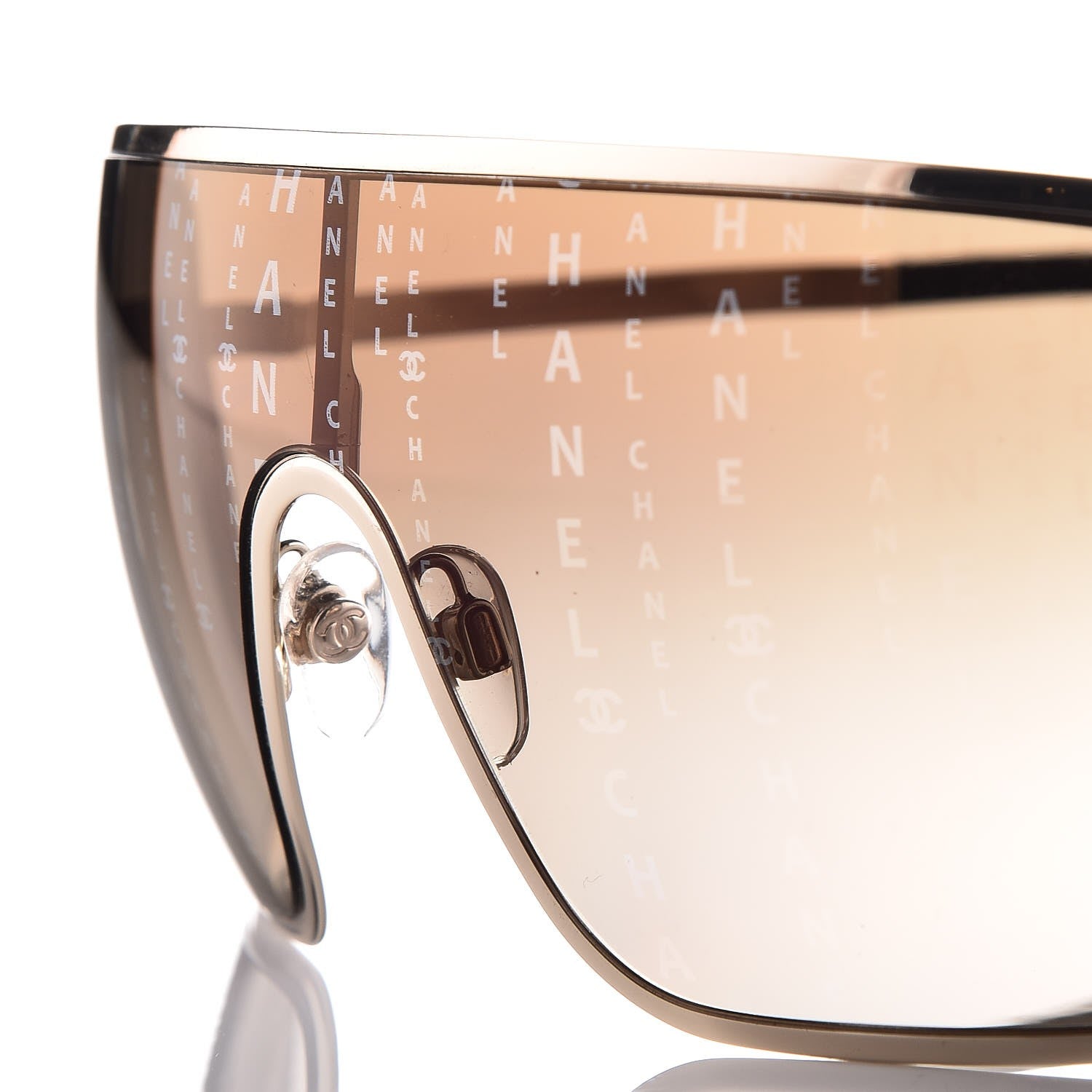 Chanel Shield Runway Sunglasses 71213 Gold 8 of 10