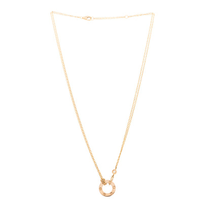 Cartier 18K Pink Gold 2 Diamond LOVE Necklace 3 of 5