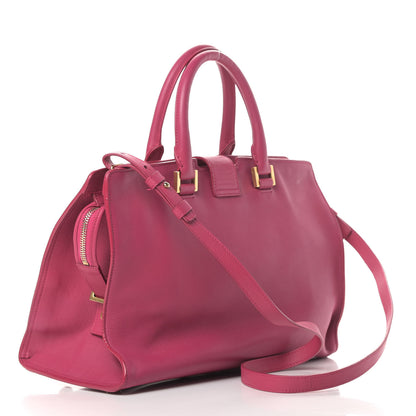 Saint Laurent Calfskin Small Classic Y Cabas Fuchsia 2 of 13