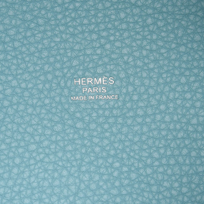 Hermes Taurillon Clemence Picotin Lock 18 PM Bleu Atoll 6 of 9
